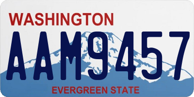 WA license plate AAM9457