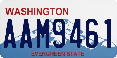 WA license plate AAM9461