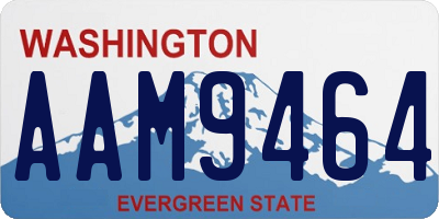 WA license plate AAM9464