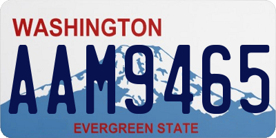 WA license plate AAM9465