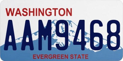 WA license plate AAM9468