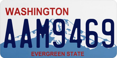 WA license plate AAM9469