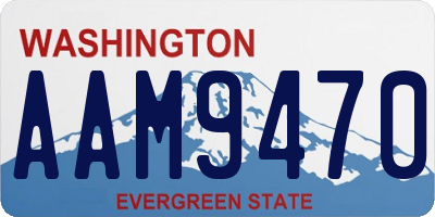 WA license plate AAM9470