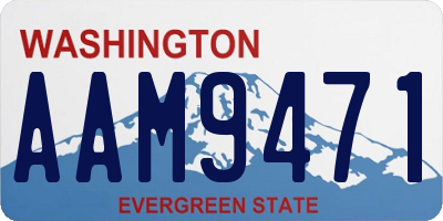 WA license plate AAM9471