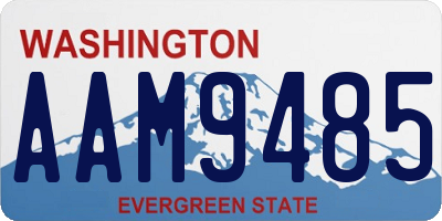 WA license plate AAM9485