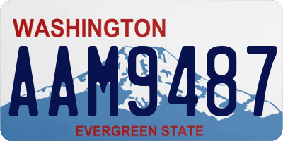 WA license plate AAM9487