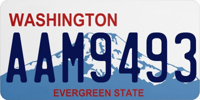 WA license plate AAM9493