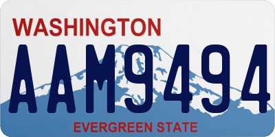 WA license plate AAM9494