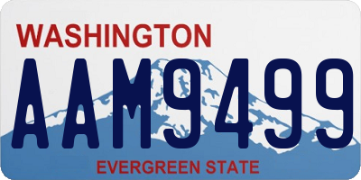 WA license plate AAM9499