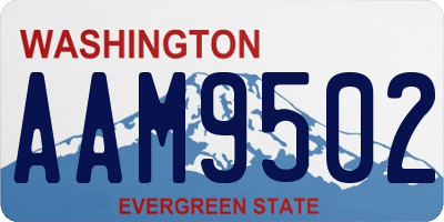 WA license plate AAM9502