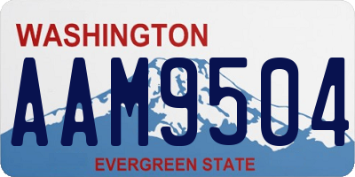 WA license plate AAM9504