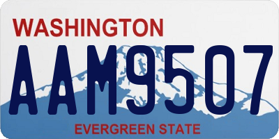 WA license plate AAM9507