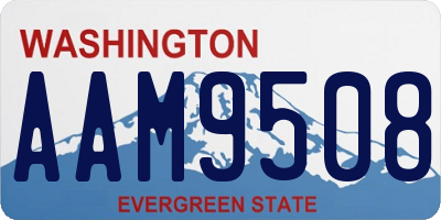 WA license plate AAM9508
