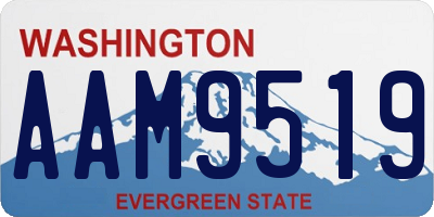 WA license plate AAM9519