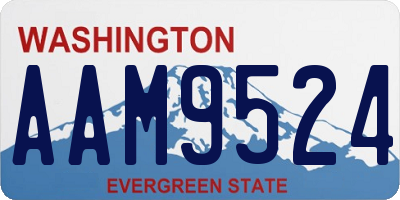 WA license plate AAM9524