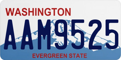 WA license plate AAM9525