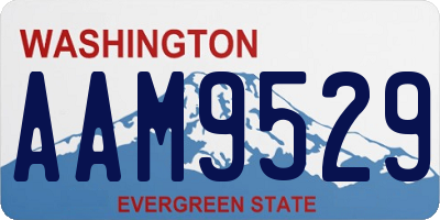 WA license plate AAM9529