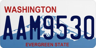 WA license plate AAM9530