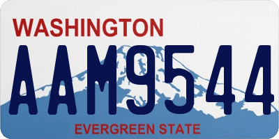 WA license plate AAM9544