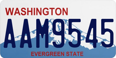 WA license plate AAM9545