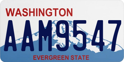WA license plate AAM9547