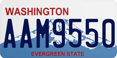 WA license plate AAM9550