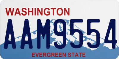 WA license plate AAM9554
