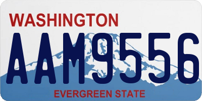 WA license plate AAM9556