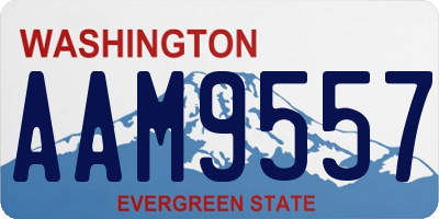 WA license plate AAM9557