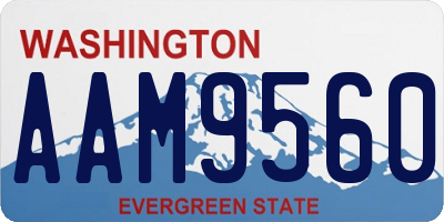 WA license plate AAM9560