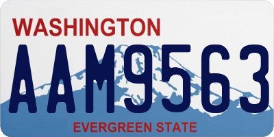 WA license plate AAM9563