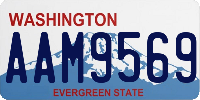 WA license plate AAM9569