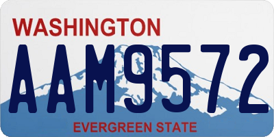 WA license plate AAM9572
