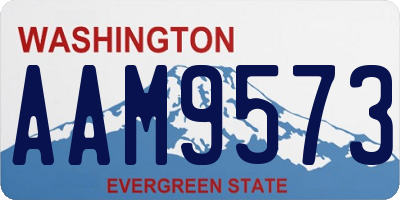 WA license plate AAM9573