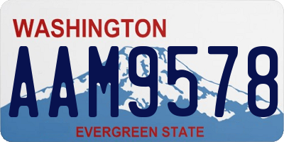 WA license plate AAM9578