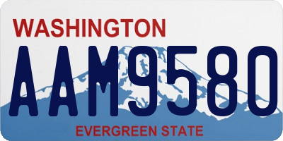 WA license plate AAM9580