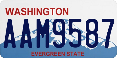 WA license plate AAM9587
