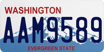 WA license plate AAM9589