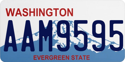 WA license plate AAM9595