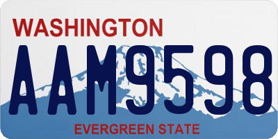 WA license plate AAM9598