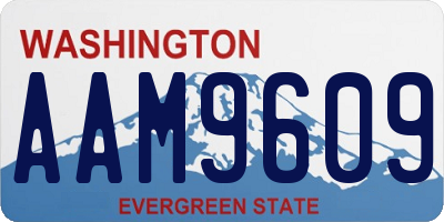 WA license plate AAM9609