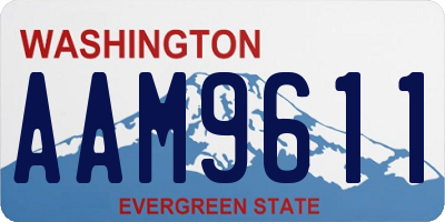 WA license plate AAM9611