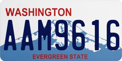 WA license plate AAM9616