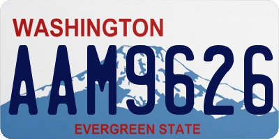 WA license plate AAM9626