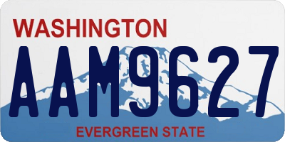 WA license plate AAM9627