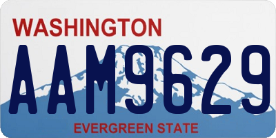 WA license plate AAM9629