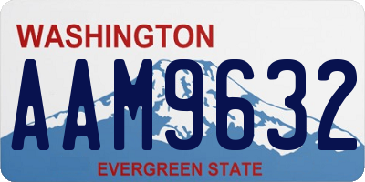 WA license plate AAM9632