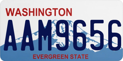 WA license plate AAM9656
