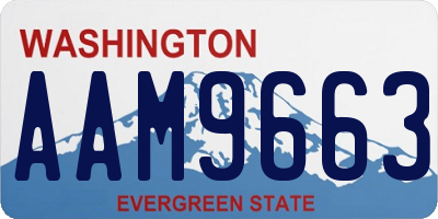 WA license plate AAM9663