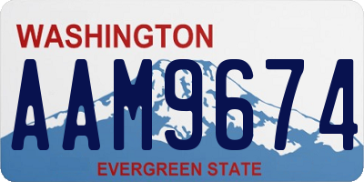 WA license plate AAM9674